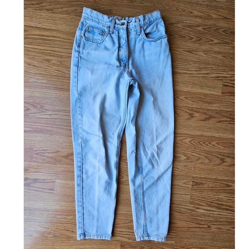 90s Mid Rise Light Wash Straight Leg Jeans – Size 6 Petite